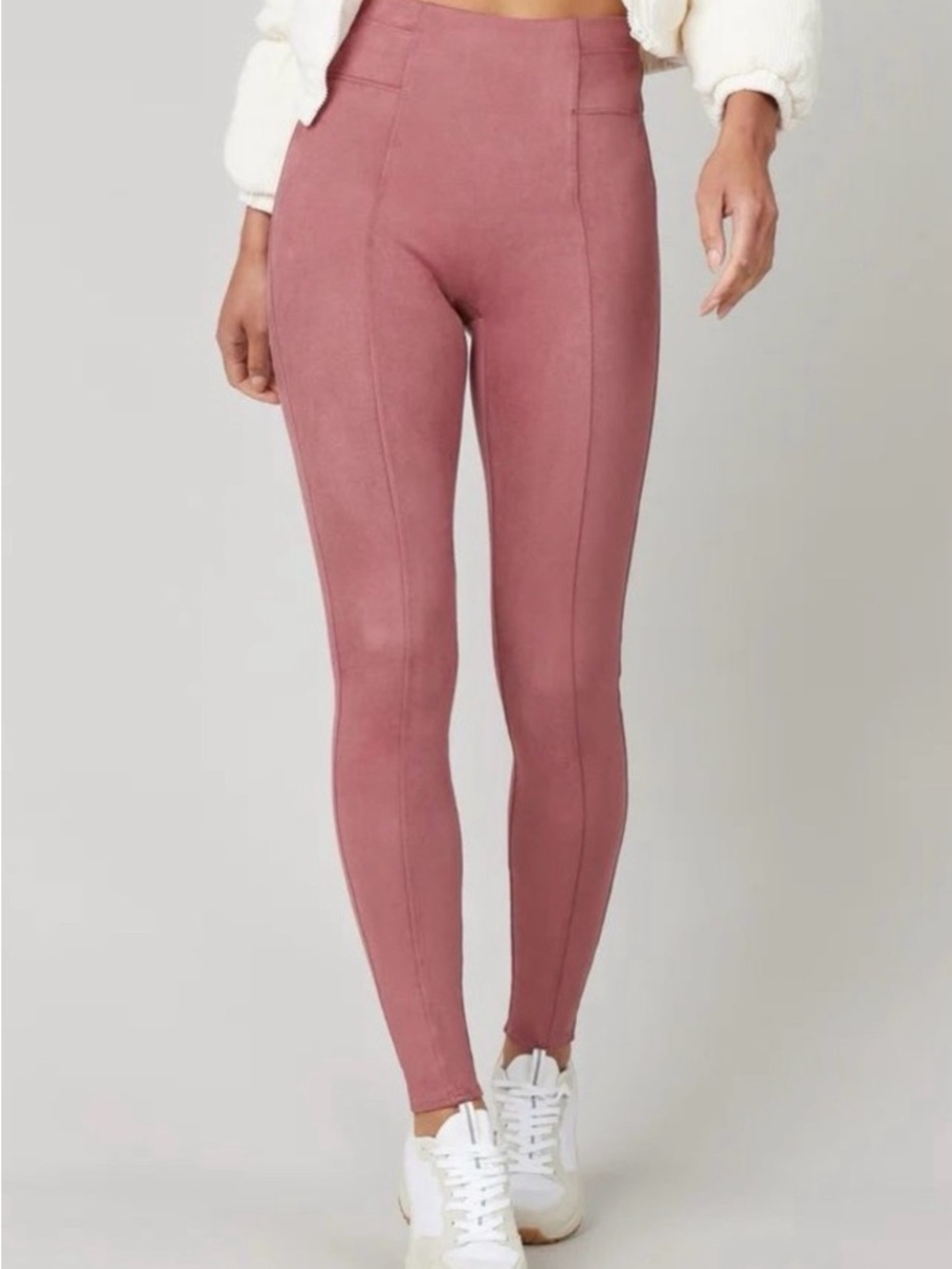 SPANX Mauve Ponte High-Waist Seamed Leggings